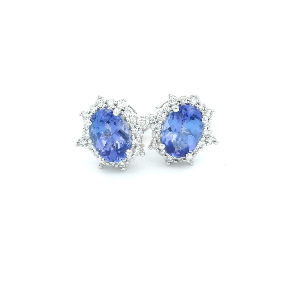 Legend Jewelry Tanzanite Halo Earrings