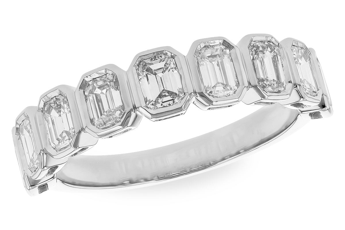 Allison Kaufman Yellow Gold Emerald Cut Diamond Ring