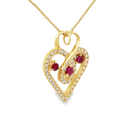 Custom Ruby Heart Pendant