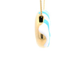 White Frosting Donut Pendant