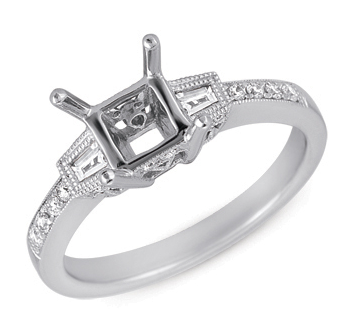 S.Kashi Three Stone Engagement Ring