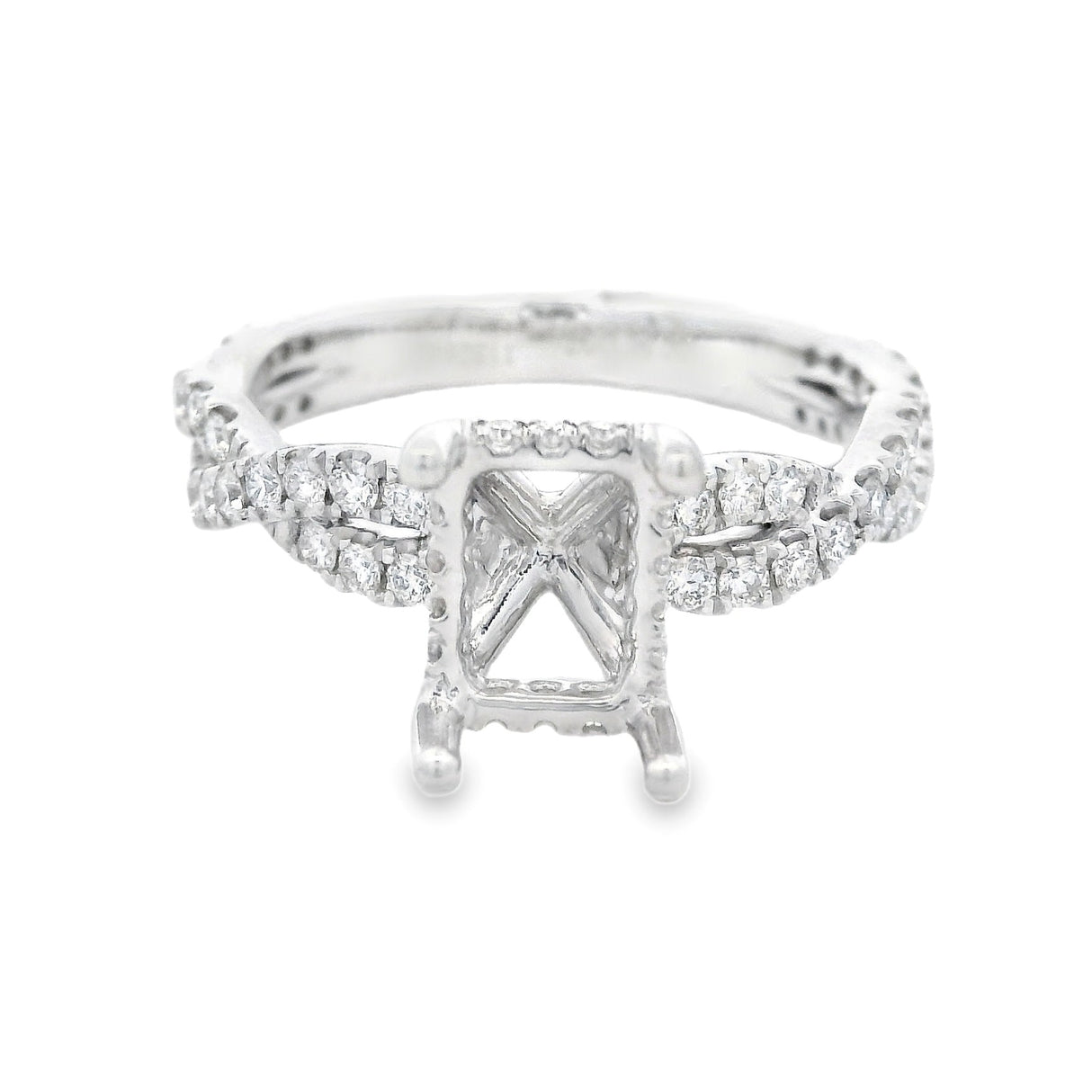 Herra Moti Platinum Hidden Halo Engagement Ring