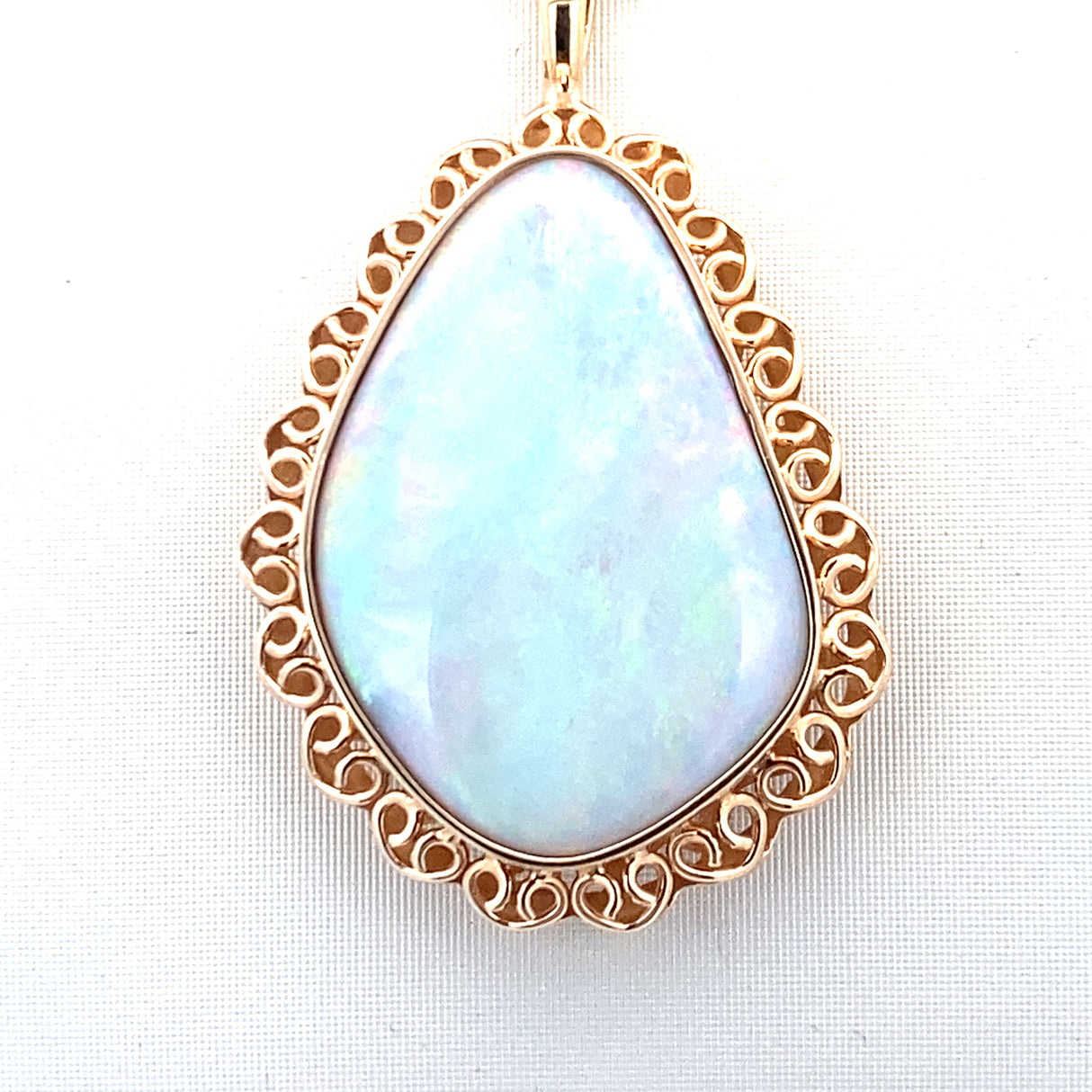 Yellow Gold Freeform Opal Pendant