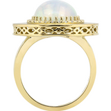 Rego Ethiopian Opal Shield Ring