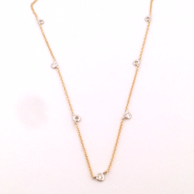 Venetti Diamond Bezel Station Necklace