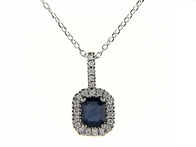 Venetti Sapphire Halo Pendant