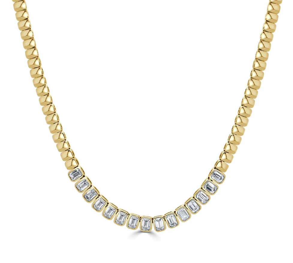 Sabrina Designs Emerald Cut Diamond Necklace