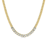 Sabrina Designs Emerald Cut Diamond Necklace