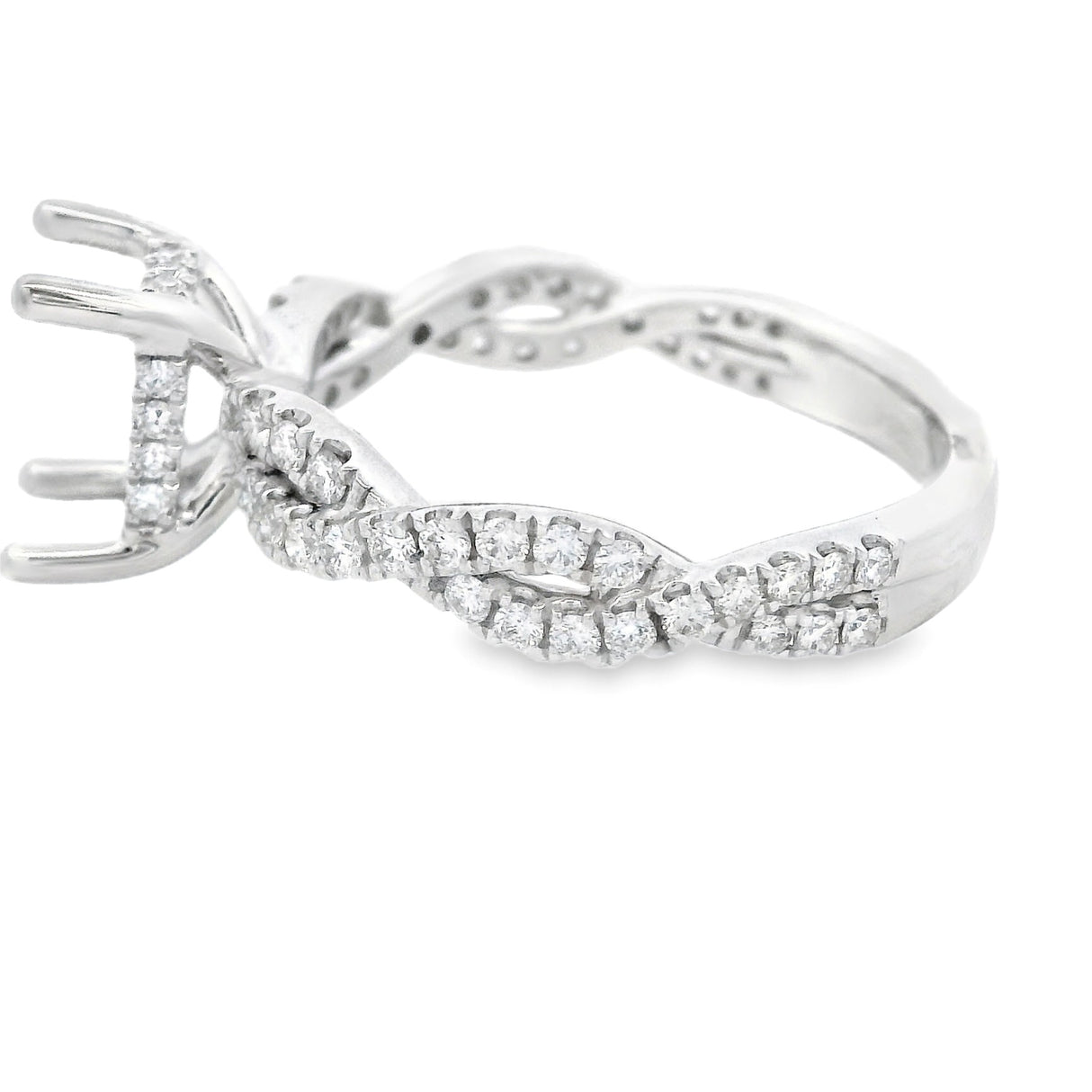 Herra Moti Platinum Hidden Halo Engagement Ring