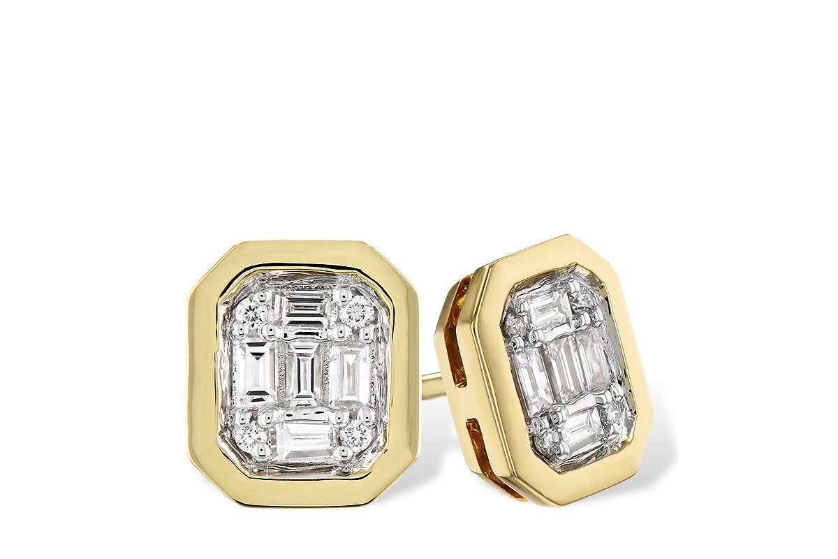 Allison Kaufman Illusion Set Stud Earrings