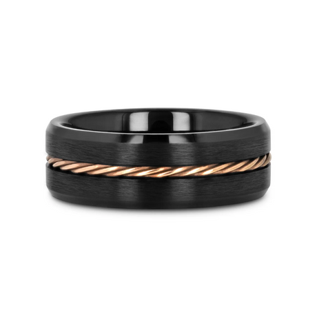 Thorsten Tungsten and Rose Gold Ring