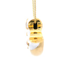 White Frosting Donut Pendant