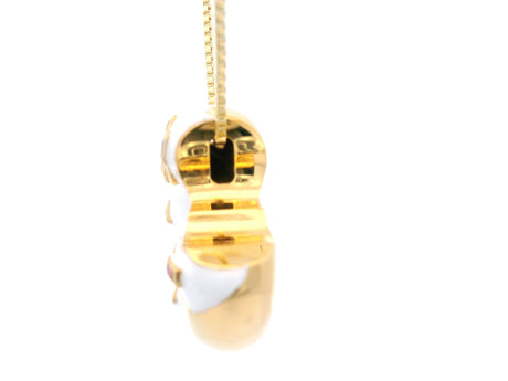 White Frosting Donut Pendant