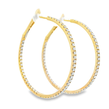 Heera Moti Diamond Hoop Earrings