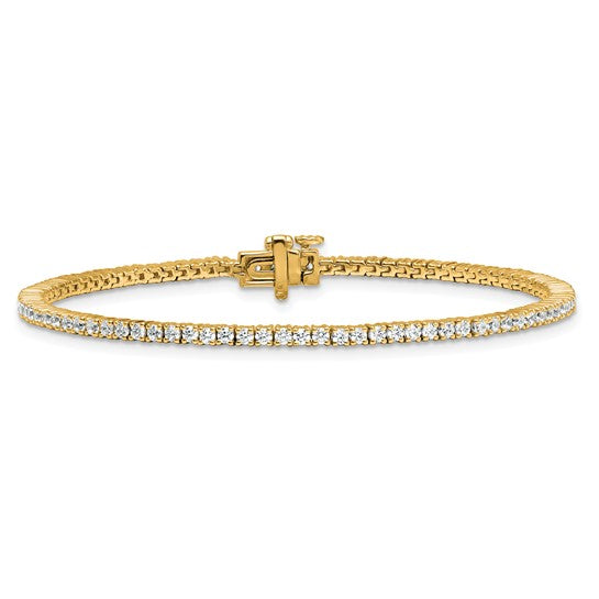 Quality Gold Lab Diamond Tennis Bracelet
