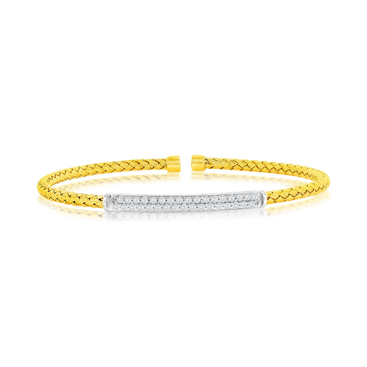 Nasbro Diamond Braided Cuff Bracelet