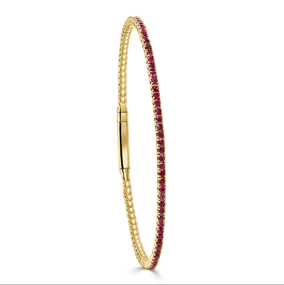 Sabrina Designs Flexible Ruby Bangle Bracelet
