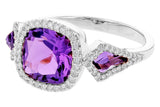 Allison Kaufman Amethyst Halo Pendant