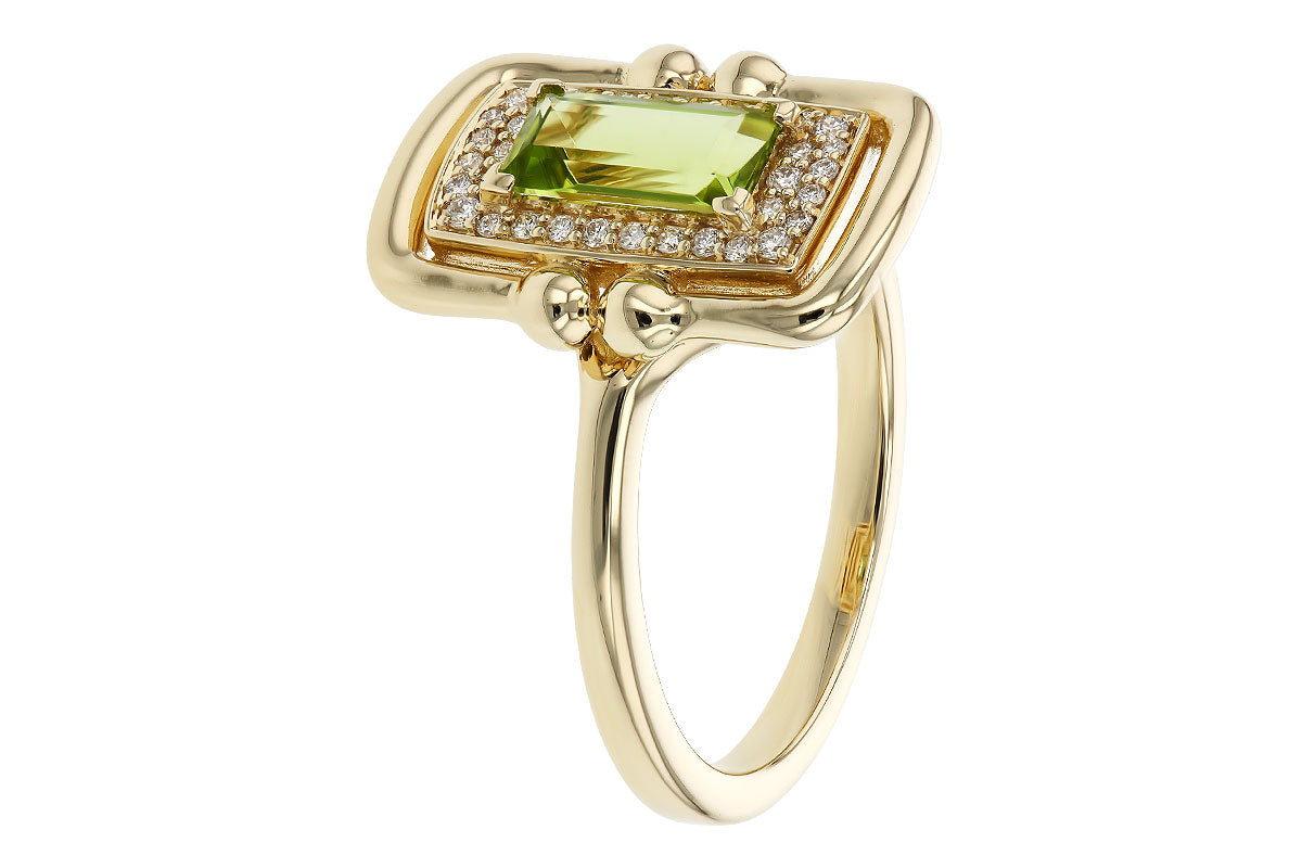 Allison Kaufman Peridot Halo Ring