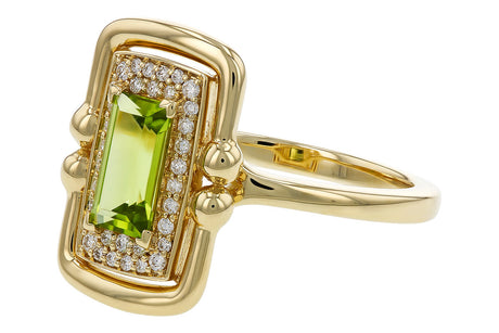 Allison Kaufman Peridot Halo Ring