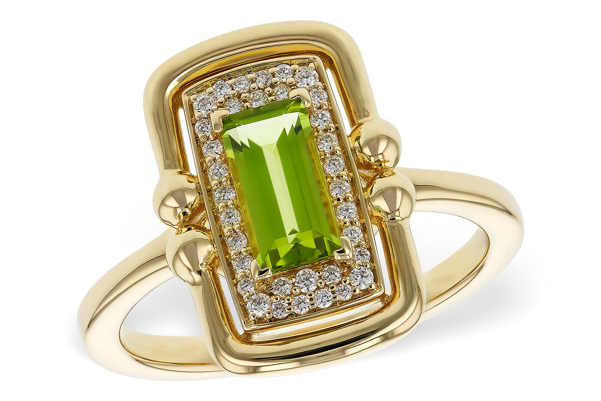 Allison Kaufman Peridot Halo Ring