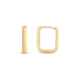 Royal Chain Square Huggie Hoop Earrings