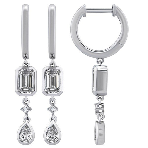 IJM Diamond Bezel Dangle Earrings