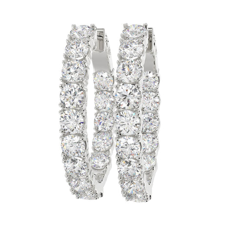 Ethos - Lab Diamond Hoop Earrings 7Ct