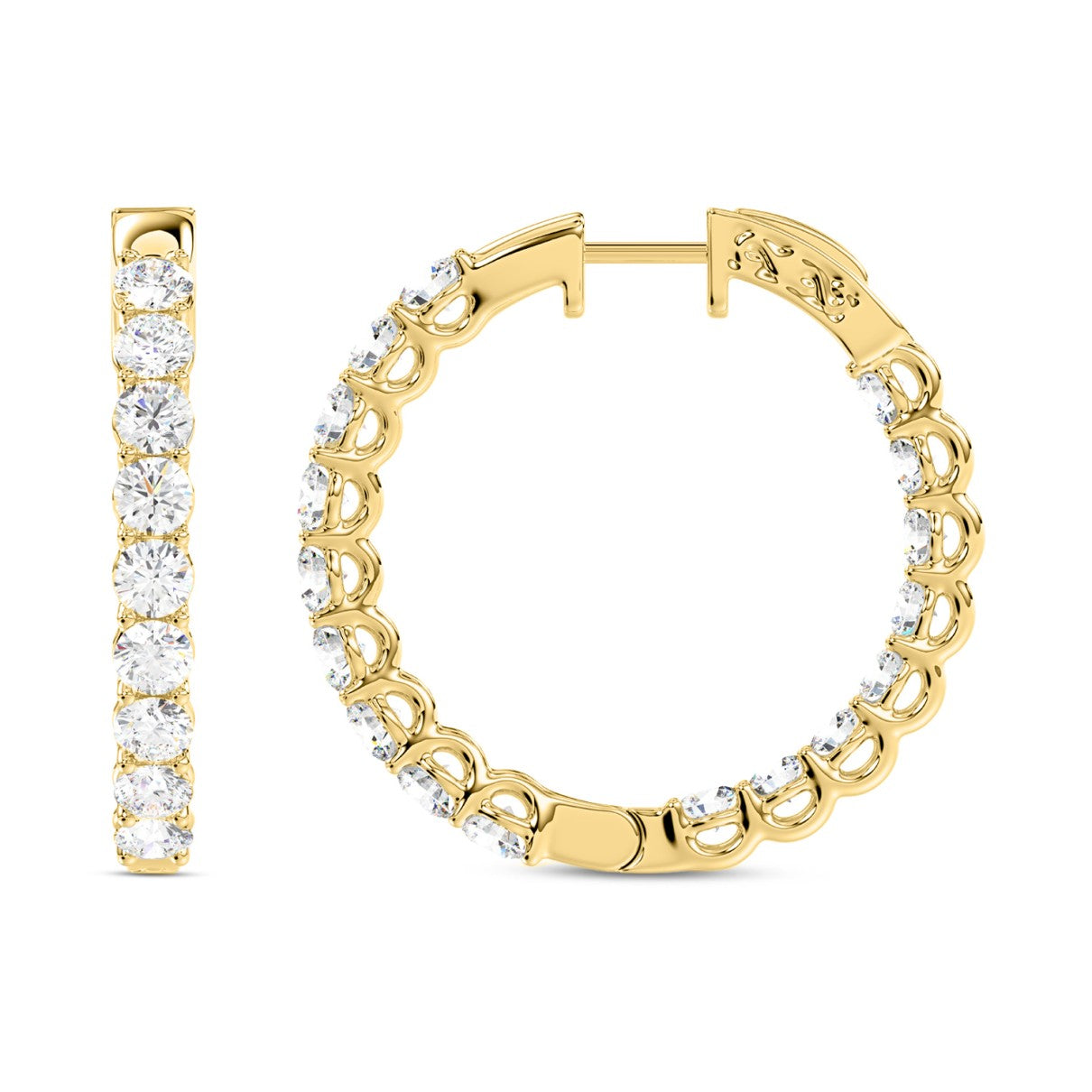 Ethos - Certified Lab Diamond Hoop Earrings 3.00ctw