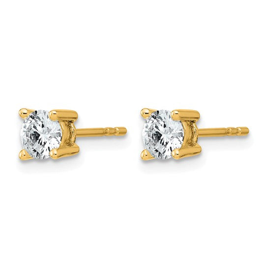 Quality Gold Lab Diamond Stud Earrings
