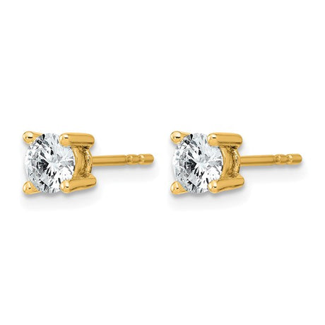 Quality Gold Lab Diamond Stud Earrings