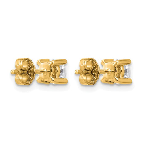 Quality Gold Lab Diamond Stud Earrings