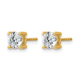 Quality Gold Lab Diamond Stud Earrings