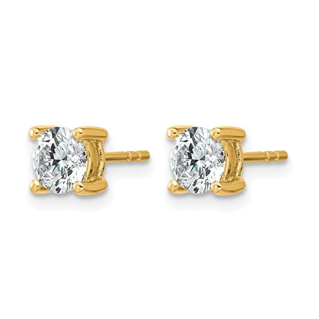 Quality Gold Lab Diamond Stud Earrings