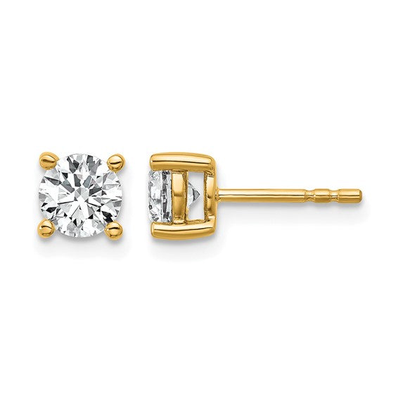 Quality Gold Lab Diamond Stud Earrings