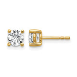 Quality Gold Lab Diamond Stud Earrings