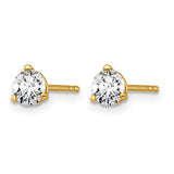 Quality Gold Lab Diamond Stud Earrings