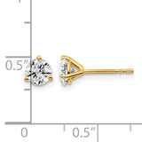 Quality Gold Lab Diamond Stud Earrings