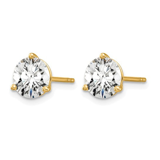 Quality Gold Lab Diamond Stud Earrings