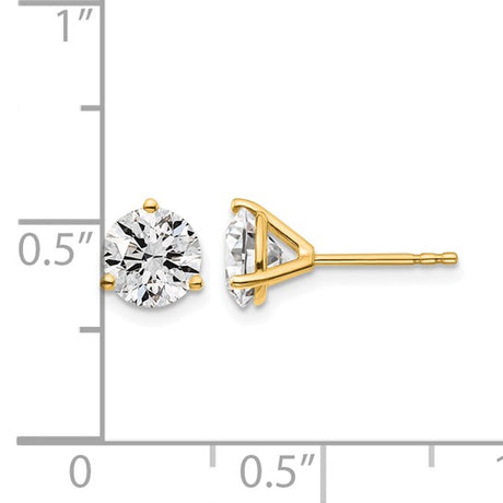 Quality Gold Lab Diamond Stud Earrings