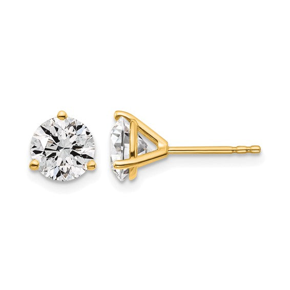Quality Gold Lab Diamond Stud Earrings
