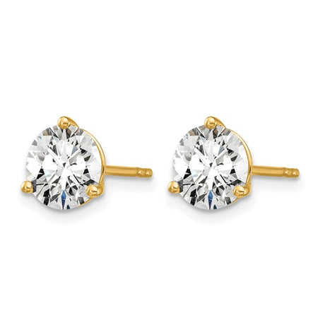 Quality Gold Lab Diamond Stud Earrings