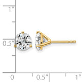 Quality Gold Lab Diamond Stud Earrings