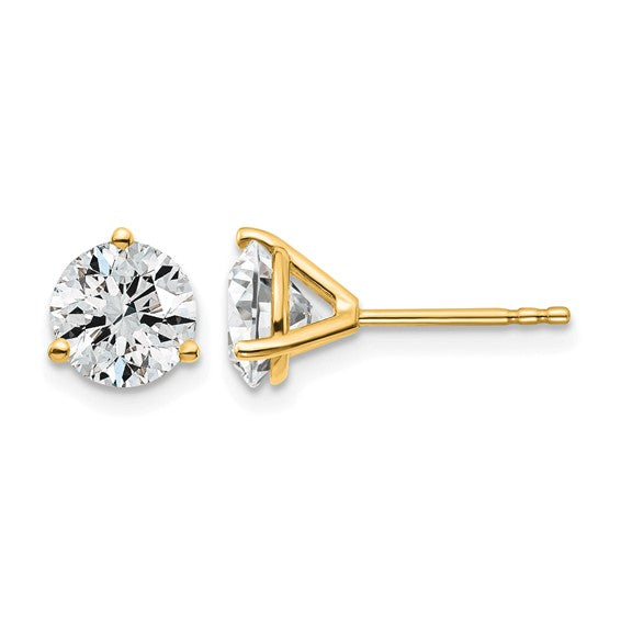 Quality Gold Lab Diamond Stud Earrings