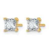 Quality Gold Lab Diamond  Stud Earrings