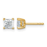 Quality Gold Lab Diamond  Stud Earrings