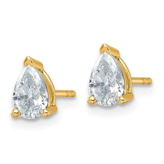 Quality Gold Lab Diamond Stud Earrings