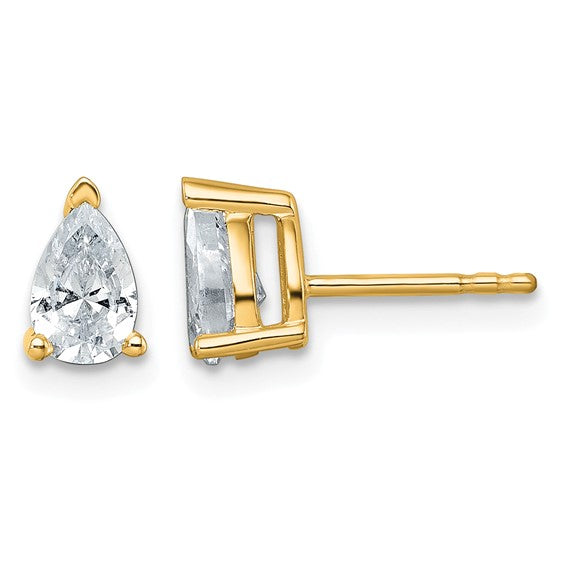 Quality Gold Lab Diamond Stud Earrings