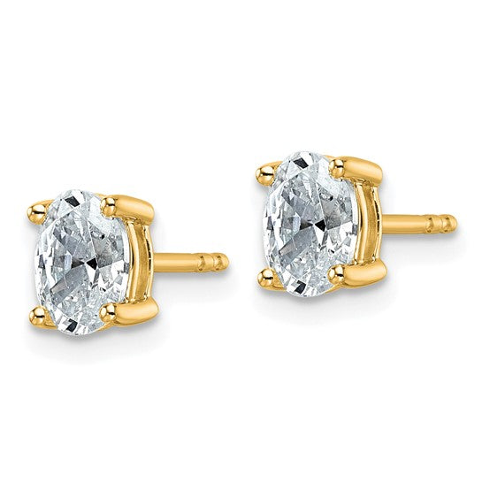 Quality Gold Lab Diamond Stud Earrings