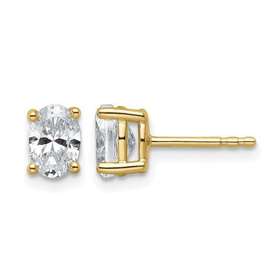 Quality Gold Lab Diamond Stud Earrings